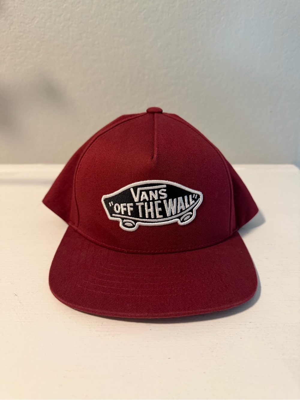 Vans Maroon 'Off The Wall' Snapback Hat